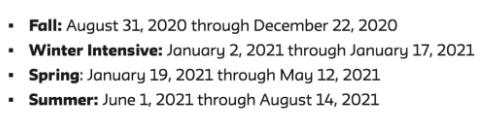 Parsons此前公布了針對2020-2021年的教學(xué)計劃