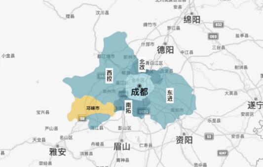 邛崍山水塔城概念規(guī)劃設計競賽范圍