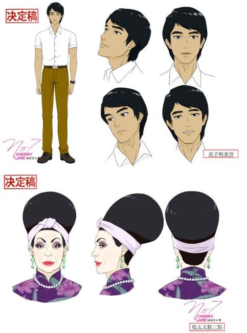 中國(guó)動(dòng)畫角色表情、形象定稿